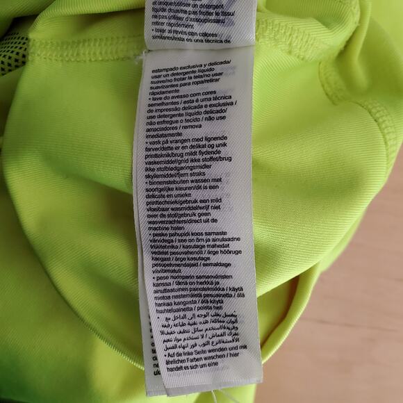 Zumba Smiles High Waisted Ankle Leggings Caution Yellow Compression Size Medium - Picture 11 of 12